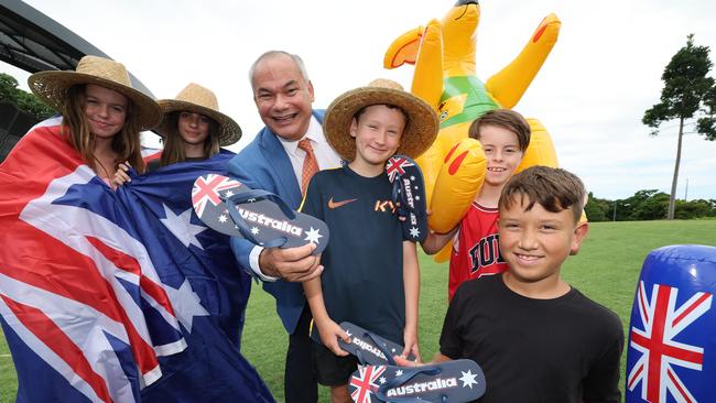 Mayor Tom Tate promoting the city’s Australia Day at HOTA. Picture: Glenn Hampson.