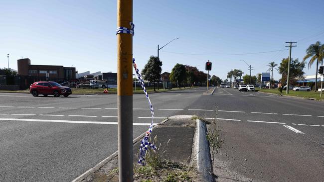 Pictured is the intersection of Murray Jones Drive and Milperra Road at Milperra in Sydneys west where two people were killed and a third critically injured after a collision between a sedan and a ute at 7.40 on May 26. Picture: Richard Dobson