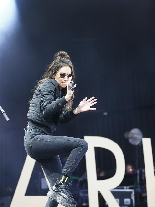 Falls Festival Day 3 at Marion Bay, New Years Eve. Amy Shark performs to a packed audience. PICTURE: MATT THOMPSON