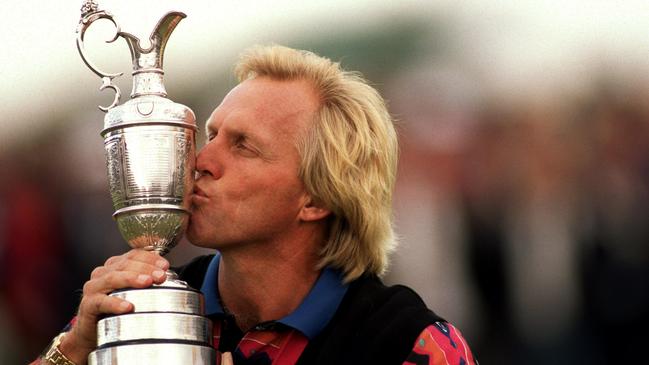 Greg Norman won the British Open twice and finished in the top 10 on 10 separate occasions. Picture: Getty Images