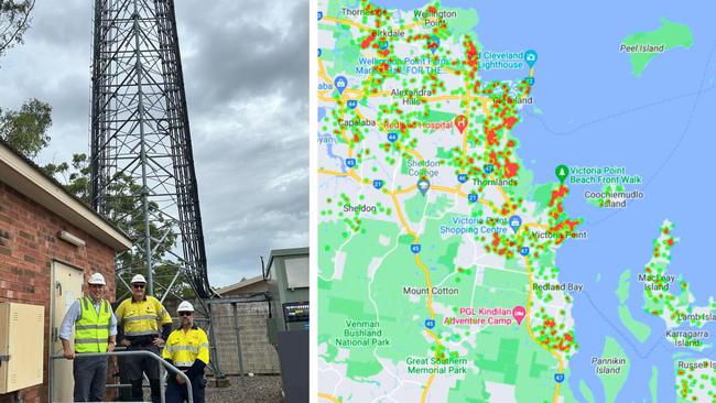 The bay islands need more mobile towers to cope with an increase in population and a map shows in red where residents have reported mobile phone black spots.