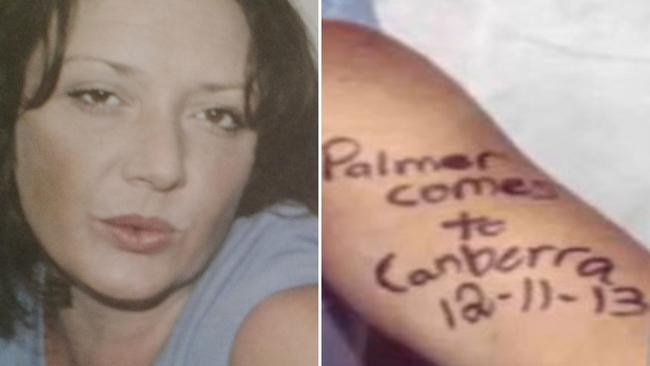 Photos believed to have been sent by Ms Buckland to family and police in November 2013.