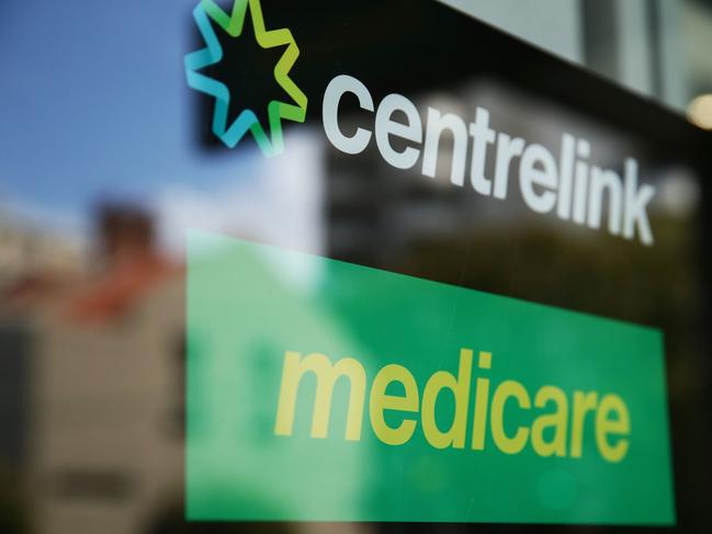 SYDNEY, AUSTRALIA - MARCH 21: A Medicare and Centrelink office sign is seen at Bondi Junction on March 21, 2016 in Sydney, Australia. Federal public sector workers are expected to strike around Australia over a long-running pay dispute. (Photo by Matt King/Getty Images)