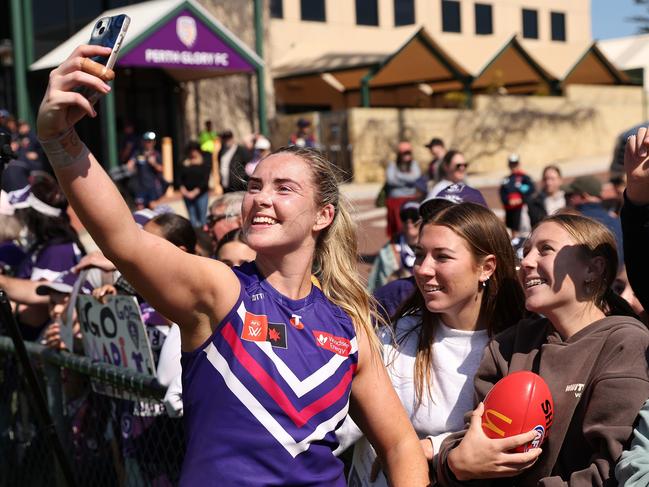 Aisling McCarthy was the hero for the Dockers. Picture: Will Russell/AFL Photos via Getty Images