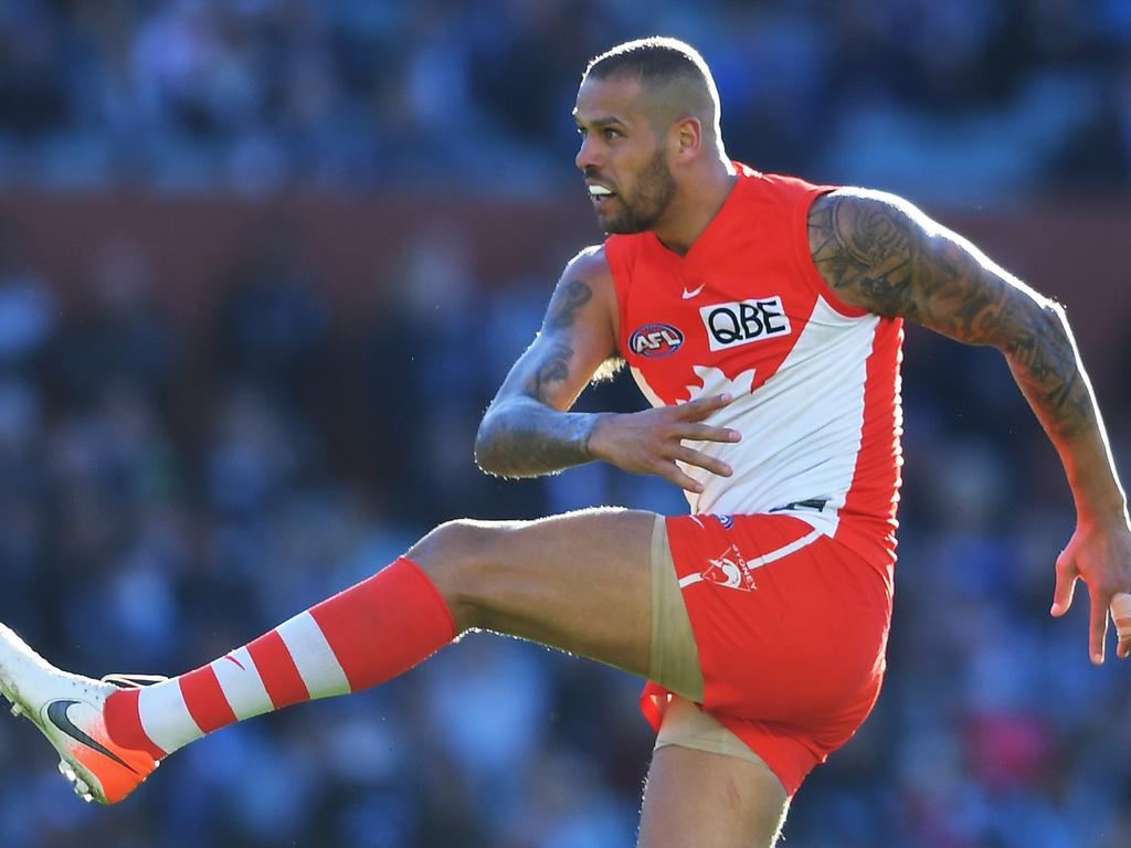 Lance ‘Buddy’ Franklin against the Power last week. Picture: Mark Brake/Getty Images
