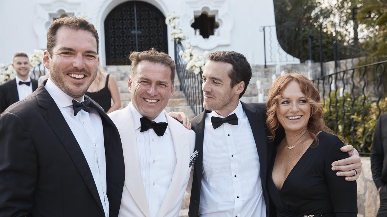 Peter Stefanovic, Karl Stefanovic, Tom Stefanovic and Elise Pointon in Mexico earlier this month 