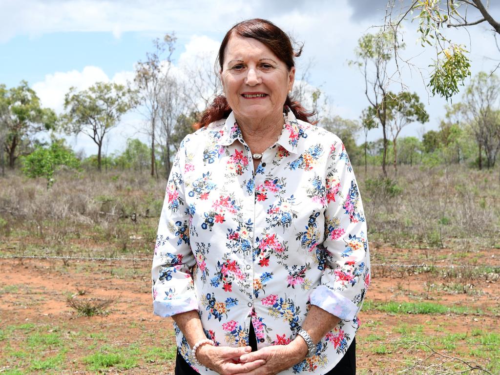 Cr Ellen Smith on the site proposed for a Gracemere high school. Photo: File