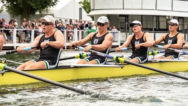 BBC First VIII in the Henley Regatta overnight. Picture: Jonathan O’Rorke