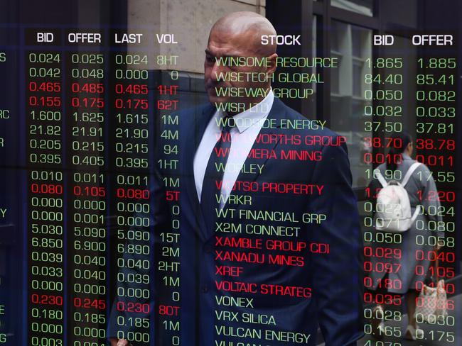 SYDNEY, AUSTRALIA  - Newswire Photos  AUGUST 07 2023: A general view of the digital boards at the ASX in Sydney as interest rates continue to rise.  Picture NCA Newswire/ Gaye Gerard