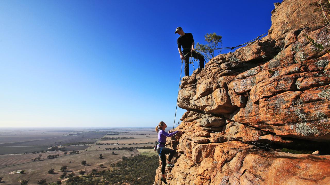 Mount Arapiles is a popular location for rock climbers. Picture: Aaron Francis