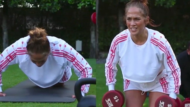 JLo's intense at-home workout