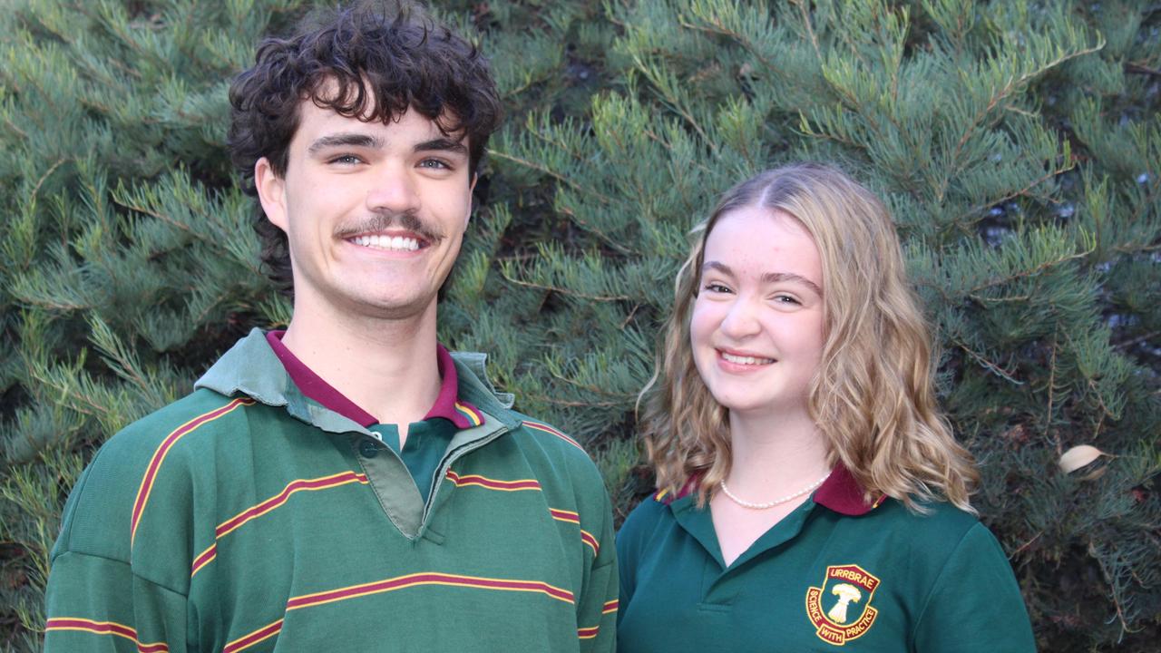 Urrbrae Agricultural High School captains Jack Wallis and Ottilie A. Picture: Supplied.