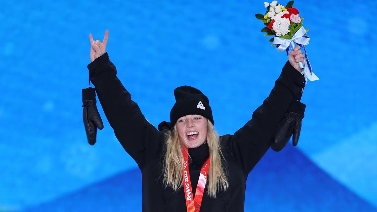 Zoi Sadowski Synnott won New Zealand’s first Winter Olympics gold medal. Picture: Getty Images