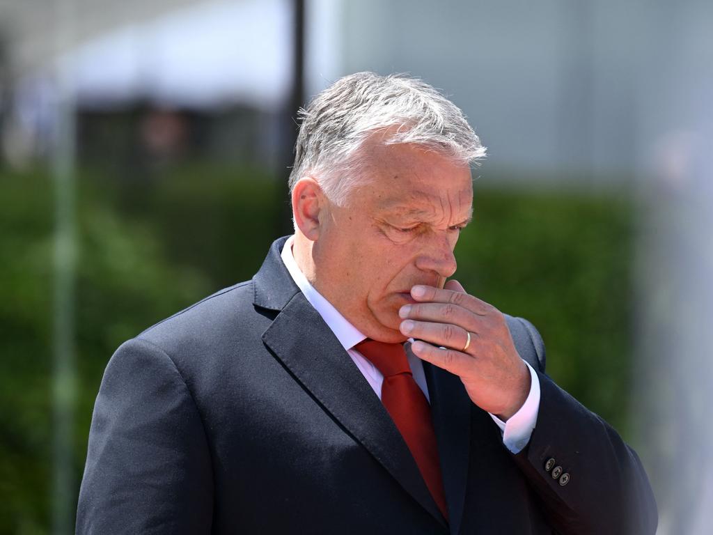 Hungary's Prime Minister at the European Political Community Summit in Bulboaca this week. Picture: Daniel Mihailescu / AFP