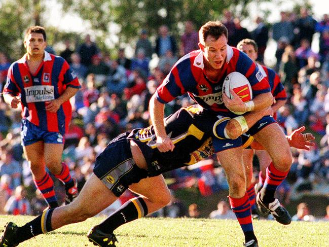 Holbrook playing for Newcastle in 1999. Picture: Gary Graham