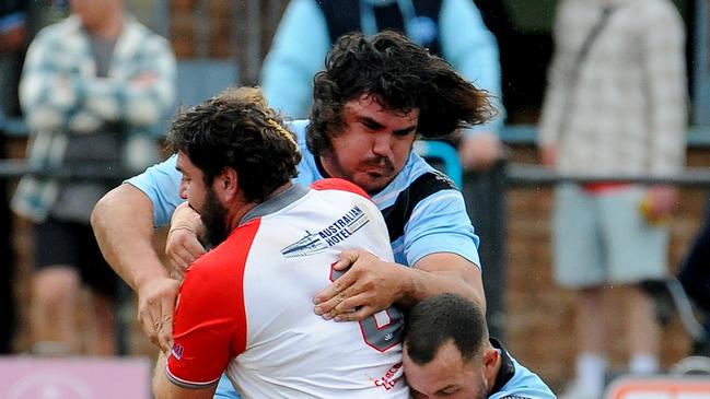 South Grafton prop Bailey Sinclair with the ball. Picture: Leigh Jensen