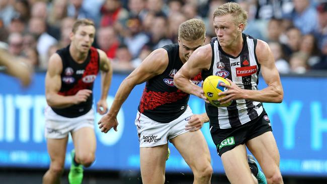 Stephenson’s speed and ability to break lines has been a feature for the Pies this season. Picture: Michael Klein