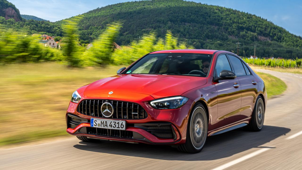 The Mercedes-AMG C43’s little four-cylinder engine produces as much power as an old 6.0-litre V8.