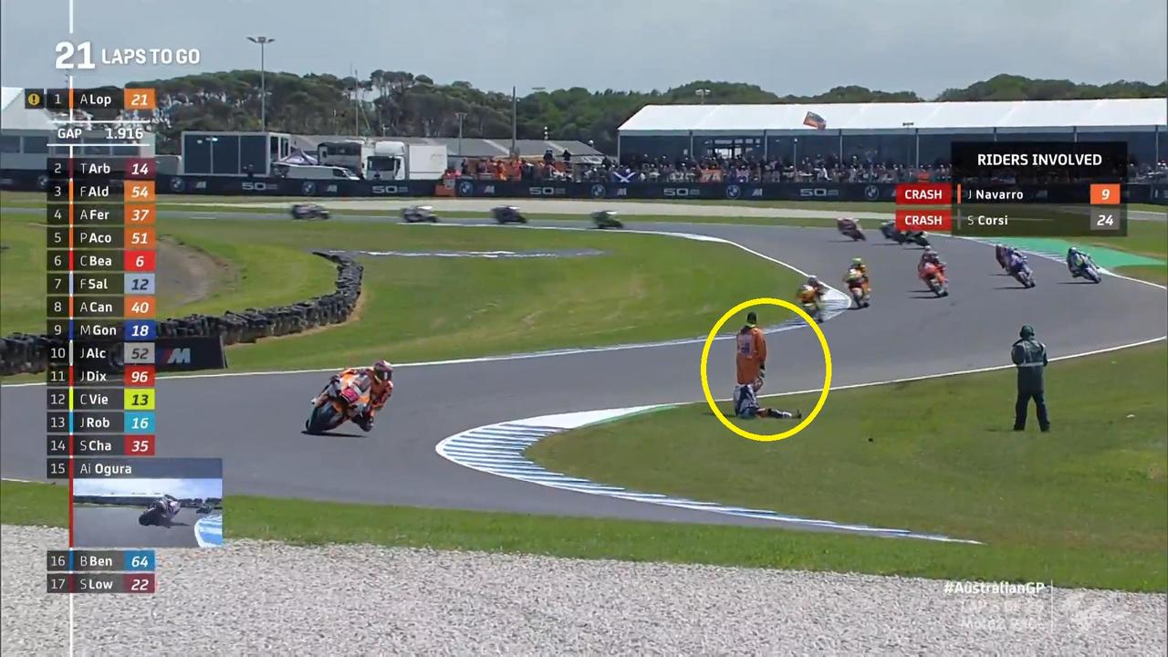 Accidente de Jorge Navarro, vídeo, Gran Premio de Australia, Moto2 resumen, resultados