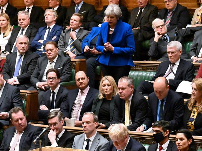 Theresa May was behind a push to get more female MPs. Picture: AFP