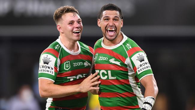 NRL 2021 QF Penrith Panthers v South Sydney Rabbitohs - Blake Taaffe Cody Walker NRL PHOTOS