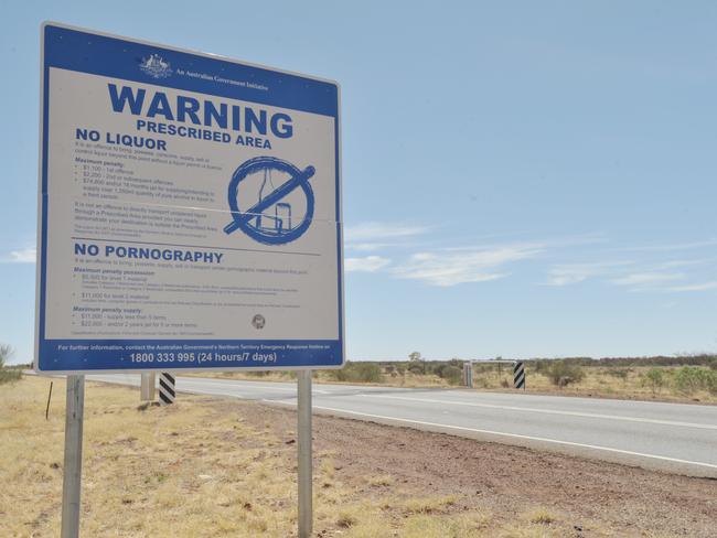 NT intervention sign outside Alice Springs