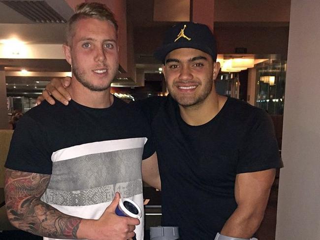 Dylan Walker Instagram image, with Aaron Gray, from five months ago. Picture: Instagram