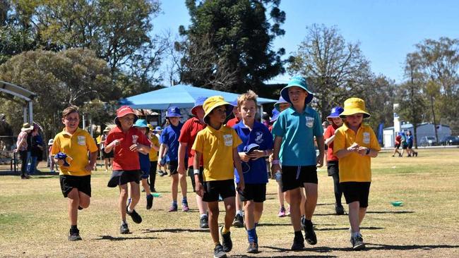 Dalby State School students participating in their own Relay for Life. Picture: Shannon Hardy