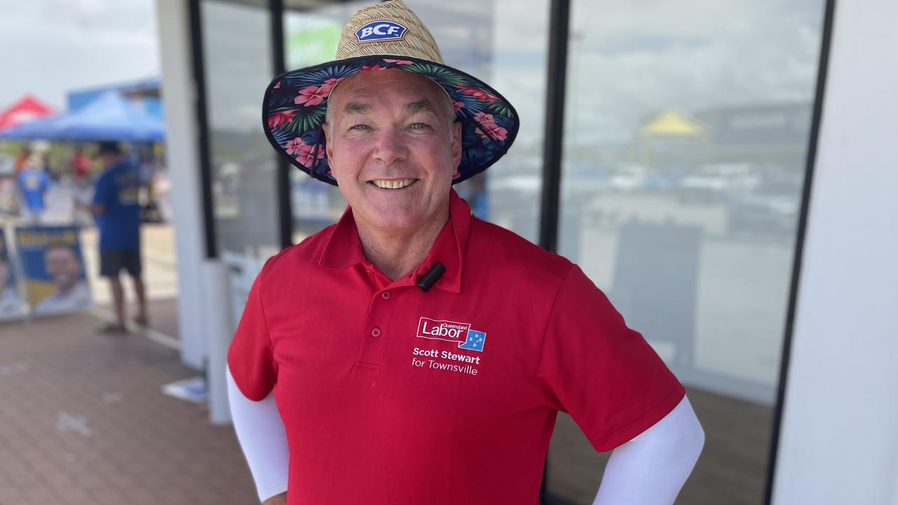 Townsville Labor MP Scott Stewart at an early polling centre. Picture: Chris Burns