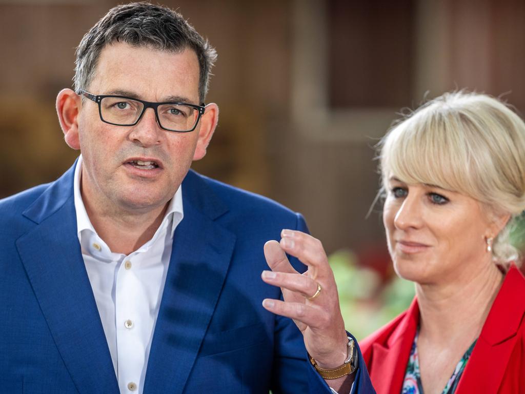 Former premier Daniel Andrews and his wife Catherine say they have done nothing wrong. Picture: Jake Nowakowski