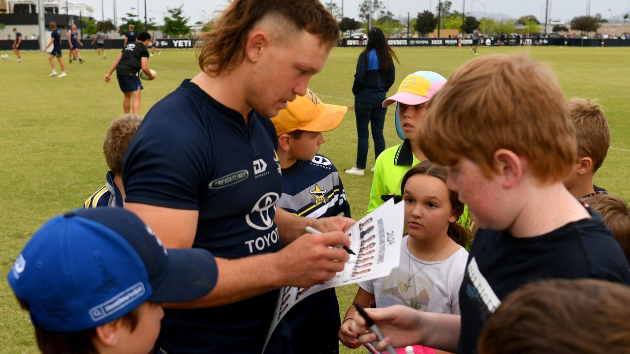 North Queensland Cowboys open training session at Cowboys HQ. Reuben Cotter. Picture: Evan Morgan