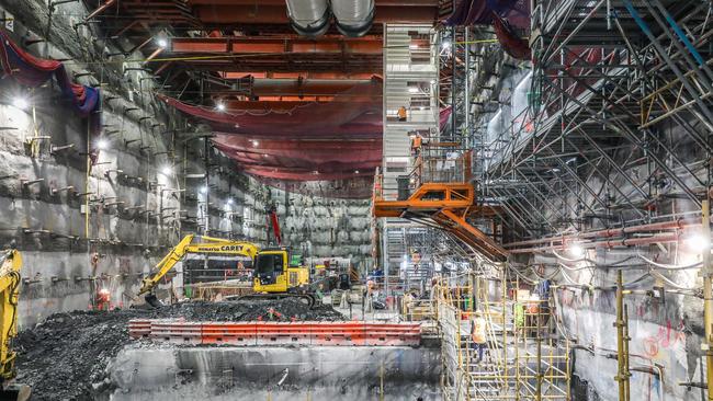 Construction on the Metro Tunnel.