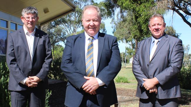 South Burnett Regional Council CEO Mark Pitt along side Deputy Mayor Gavin Jones and Mayor Brett Otto. Photo: Laura Blackmore