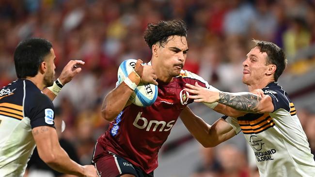 Jordan Petaia has left Australian rugby to chase his NFL dreams after accepting a spot in the international pathways program. Picture: Albert Perez/Getty Images