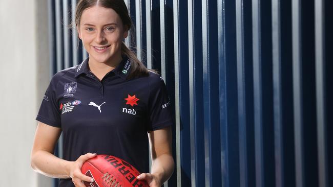 Geelong Falcon Laura Gardiner will also stay in Geelong after becoming a Cat at pick No. 20. Picture: Peter Ristevski