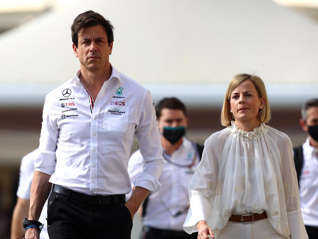 Mercedes GP Executive Director Toto Wolff revealed that Lewis Hamilton feels “ disillusioned” after Sunday’s controversial Abu Dhabi Grand Prix. Picture: Clive Rose/Getty Images