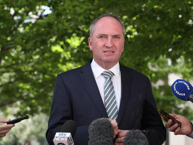 Scott Morrison has dismissed speculation Barnaby Joyce could be reinstalled as the Nationals leader in a looming leadership spill. Picture: Kym Smith