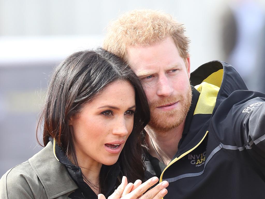 Meghan Markle and Prince Harry, Patron of the Invictus Games Foundation attend the UK Team Trials for the Invictus Games Sydney 2018 at the University of Bath Sports Training Village. Picture: Getty