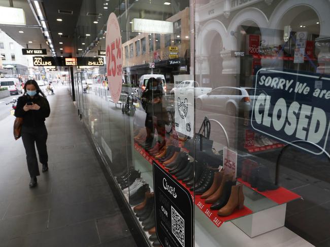 Flinders Lane during one of Melbourne’s many lockdowns. Picture: David Crosling