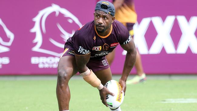 Segeyaro wasn’t disguising his glee at joining Brisbane. Image: AAP Image/Richard Gosling