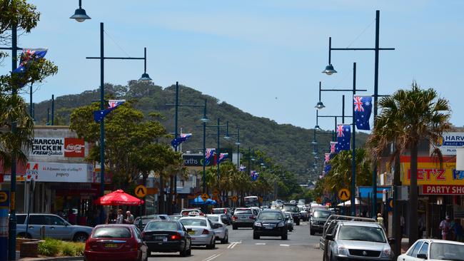 The Australia Day flag banners once flew proudly in West St Umina in previous years