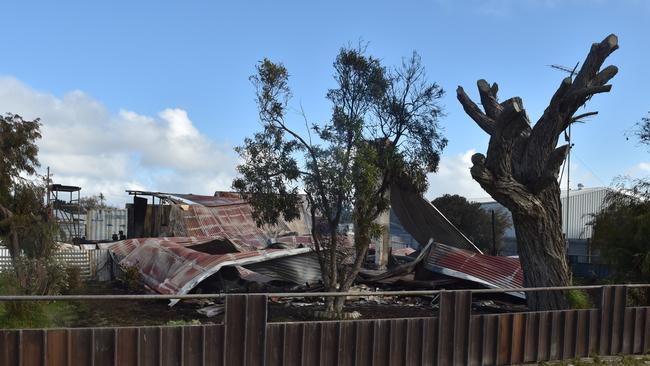 House destroyed by fire on Butler street, Kongorong. Picture: Jessica Dempster