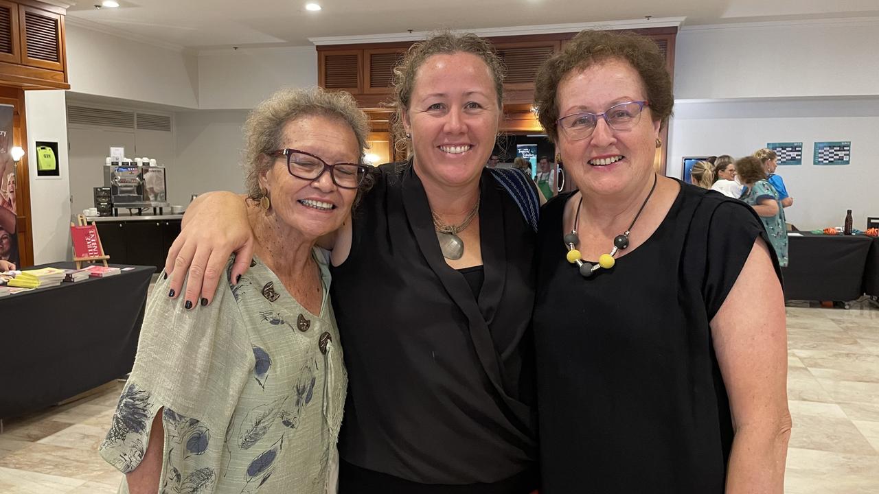 Rebecca Ralfe, Rebecca Ralfe, Carol Morgan at the Cairns Tropical Writers Festival. Picture Kristina