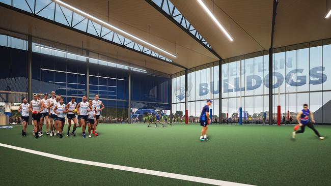 Digital images of what a redeveloped Whitten Oval might look like.