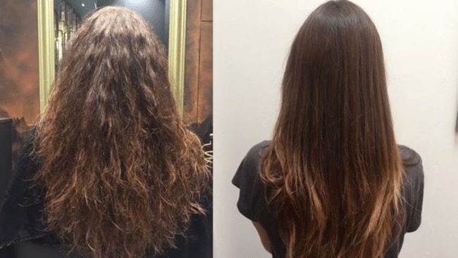 Treatment to outlet get straight hair