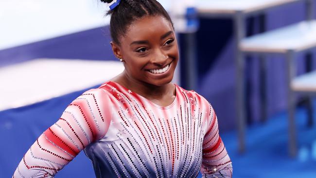 A bronze-medal winning smile for Simone Biles. Picture: Picture: Getty Images