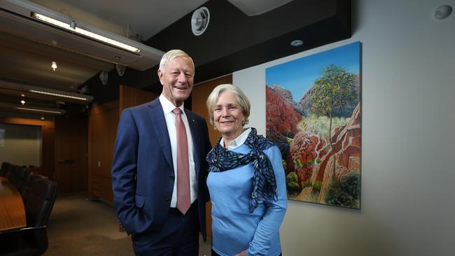 Tim Fairfax, pastoralist and philanthropist with his wife Gina Fairfax. Picture: Britta Campion / The Australian