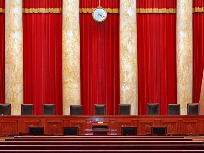 The seats for the nine judges of the Supreme Court in Washington. Picture: Getty