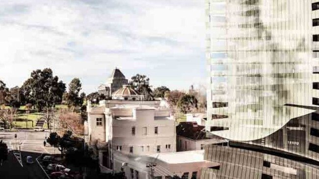 An artist’s impression of the proposed building in Dorcas St, South Melbourne.