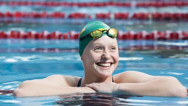 Craigslea State High School student and Albany Creek Swimming Club member Rebecca Jacobson.                                               (AAP Image/Renae Droop)